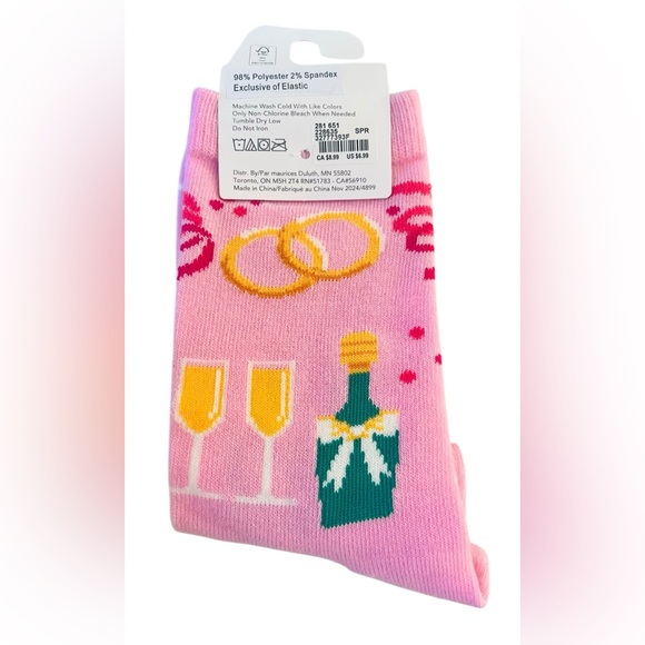 Maurices Pink Celebration of Love Crew Socks - Picture 3 of 3